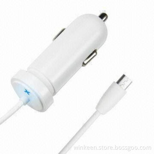 1Amp Micro Car Charger for Smartphones Devices, CE/FCC Certified